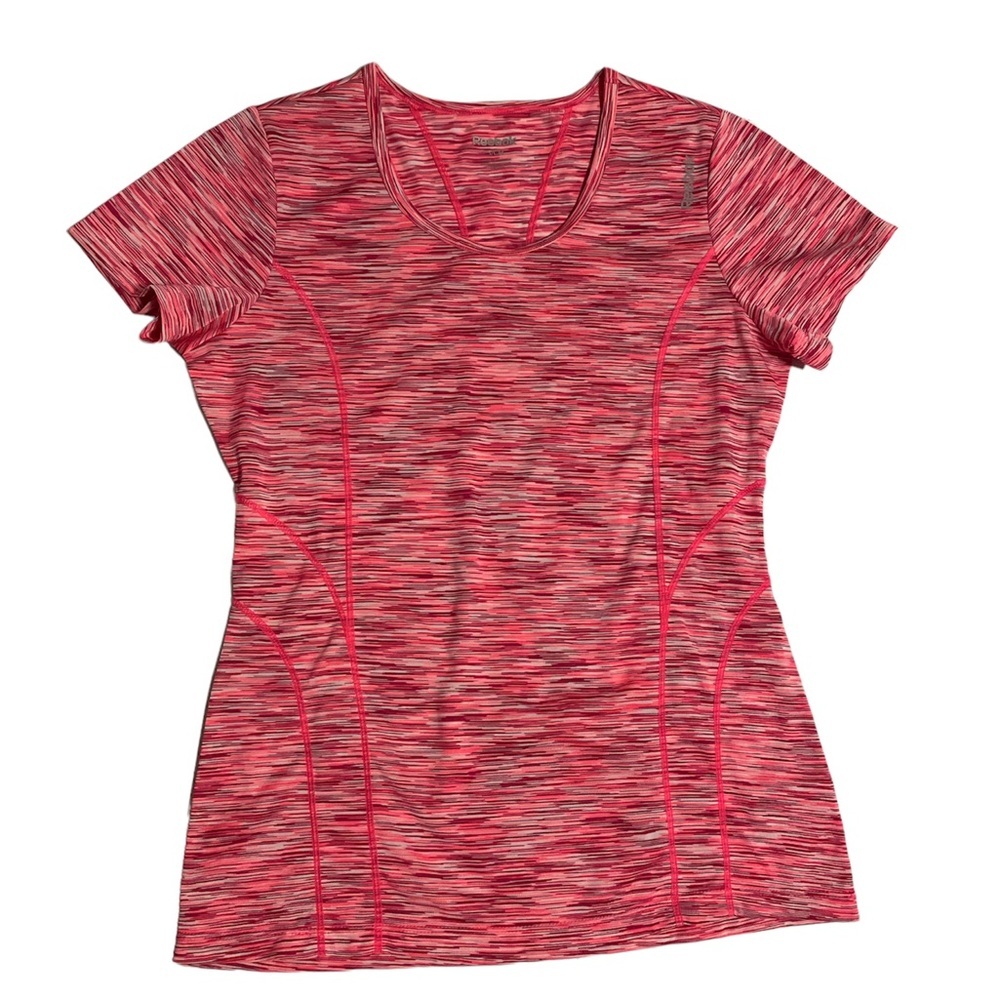 Reebok Woman's Active Work Out Shirt Top, Light Weight Breathable Pink Fuchsia S